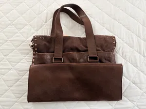 Free People We The Free Shay Brown Leather Studded Tote Bag Boho Western Crossbody SOLD OUT thumbnail 11