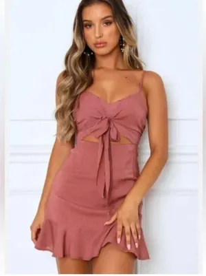 White Fox Cutout Mini Dress thumbnail 1