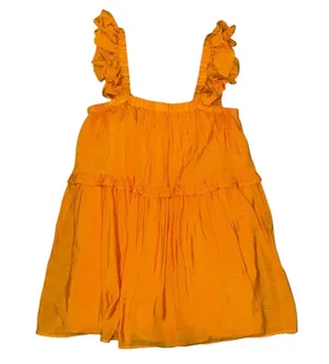 La Lavon bright orange ruffle tiered sundress women’s size large thumbnail 1