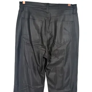 Pistola Stevie High Rise Wide Leg Pants Slate Black Faux Vegan‎ Leather Size 28 thumbnail 6