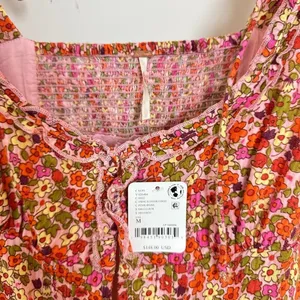 FREE PEOPLE Ellia Printed Set in Spring Blossom Combo Size Medium NWT thumbnail 7