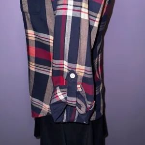 NEW Lucky Brand Navy Blue Plaid Button Up Shirt thumbnail 11