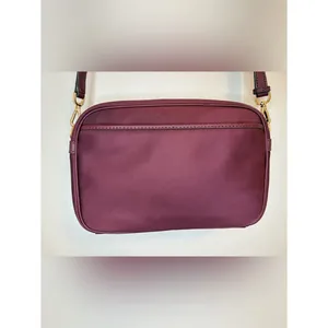 Michael Kors Burgundy Nylon Crossbody Camera Bag Gold Hardware thumbnail 3