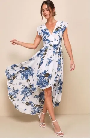 Lulu's Navy Blue Floral Lace Sleeveless Cocktail Evening Dress NEW Size XXS thumbnail 1