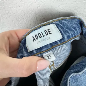 Agolde Lyle Low Rise Slim in Hour Organic Cotton Blend Size 23 thumbnail 5