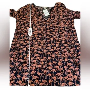 J.Crew Factory NWT Tissue Tunic Swim Coverup Women’s Size‎ Small Flamingo Print thumbnail 6