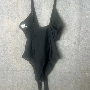 Aerie Women's Black V-Neck Spaghetti Strap Wrap‎ One-Piece Swimsuit New thumbnail 6
