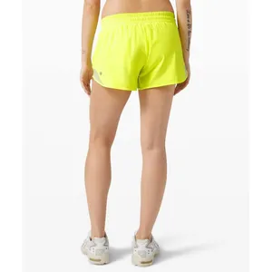 Lululemon Hotty Hot Short II *Long 4" Highlight Yellow Size 10 Athletic Yoga Run thumbnail 2