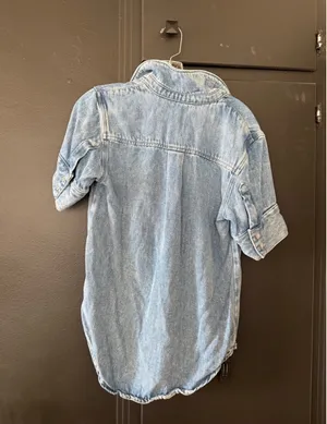 7 for all mankind denim top thumbnail 3