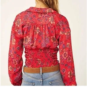 Free people got you cropped collared shirt thumbnail 4