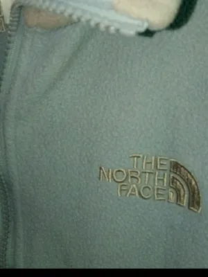 The North Face M Ice Blue Gray Fleece Jacket thumbnail 5