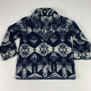 Vintage Ralph Lauren Fleece Sherpa LRL Navajo Aztec Southwestern Tirbal Jacket L thumbnail 1
