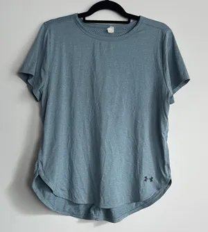Under Armour Women’s Short Sleeve Tee in Slate Blue Size L thumbnail 1