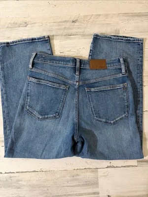 Madewell Slim Wide Leg Crop Jeans Size 28 thumbnail 6