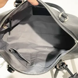 Coach Crossgrain Carryall Satchel Zip top Closure Double Handle Purse Bag‎ Black thumbnail 4