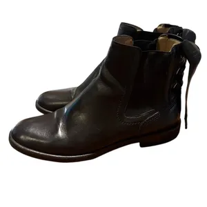Valentino Black Leather Bow Ankle Boots – Women’s 36.5 (US 6.5) FLAW thumbnail 2