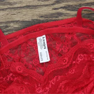 NWT B.tempt'd By Wacoal Womens Lace Kiss Bodysuit 936282 Red S thumbnail 7