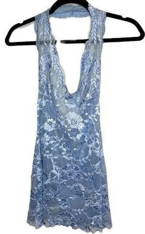 Victoria's Secret Sexy Blue Lace Teddy Halter Neck XS thumbnail 1