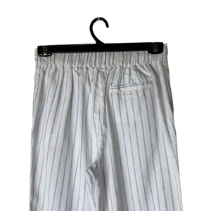Faherty Malibu Linen Pant Women Small Blue White Stripe Lagenlook Preppy Coastal thumbnail 5