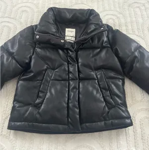 Abercrombie & Fitch Vegan Leather Black Jacket thumbnail 1