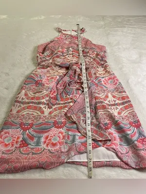 Guess Spring Floral Themed Apron Neckline Mid Length Dress size XS thumbnail 7