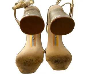 Sam Edelman women's size 6 strappy gold sandal thumbnail 6