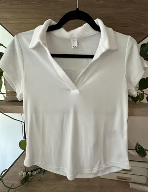 Old Navy Crop Polo Top thumbnail 1