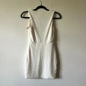 Oh Polly Alsace Embellished Square Neck Mini White size 4 New thumbnail 10