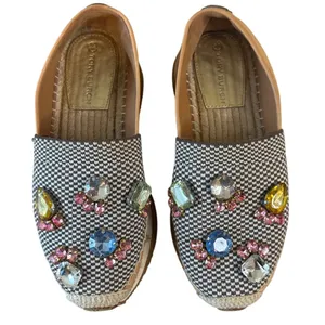 Tory Burch Crystal Daisy Espadrilles Jeweled Slip On‎ 6.5 thumbnail 13