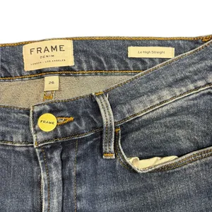 Frame Le High Straight Leg Denim Jeans Womens Size 26 Pintucked Boylston Wash thumbnail 5