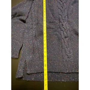 Tommy Hilfiger Womens XL Navy‎ Blue Confetti Cable Knit Pullover Sweater thumbnail 2
