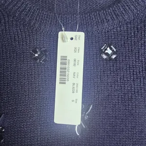 J. Crew NWT Womens Navy Blue Jeweled Embellished Mohair Wool Blend Sweater‎ S thumbnail 5