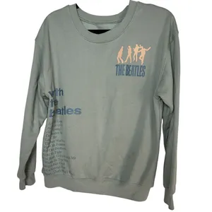 The Beatles With The Beatles Album Graphic Crewneck Sweater Sage Green Medium thumbnail 1