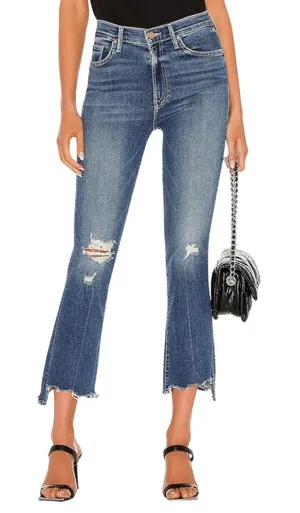 Mother Denim The Insider Step Chew Fray Ankle Jean Size 26 Dancing on Coals Blue thumbnail 1