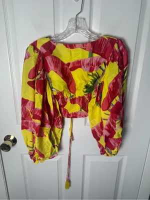 FARM Rio Lime Sweet Jungle Lenzing Viscose Crop Top XS thumbnail 5