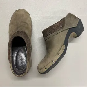Merrell Leather Shoe Drizzle Brpwm Mule Clogs Heel Round Toe Womens US Size 8 thumbnail 1
