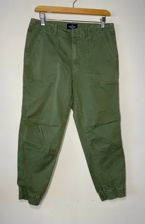 American Eagle Green Utility CargoJogger Gorpcore Indie Sz 4 thumbnail 1