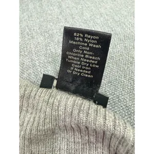 Ann Taylor Factory Heather Gray Ribbed Sweater with Ruffle Sleeves – Size Medium thumbnail 5