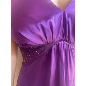 Purple Beaded Sequin Y2k Mesh Panel Halter thumbnail 3