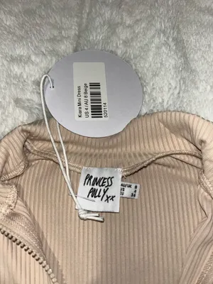 Princess Polly NWT Kiara Beige Collared Mini Dress thumbnail 5