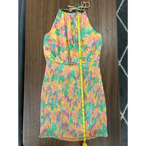 Lost + Wander Women's Eternal Lights Floral Mini Dress in Peach. Size L NWOT thumbnail 9