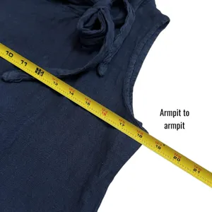 Unbranded‎ 100% Linen Made In Italy Tie Neck A-Line Dress Resort Travel Luxury S thumbnail 9