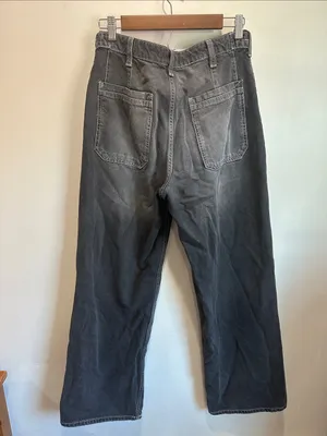 We The Free Charcoal Wide-Leg Patch Pocket Jeans thumbnail 3