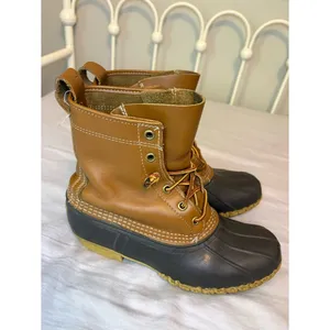 Vintage L.L. Bean Bean Boots Size 6M Brown Leather Made in Maine USA thumbnail 4