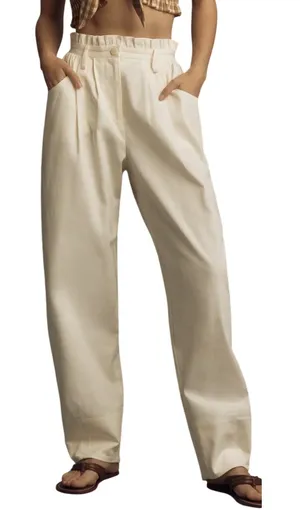 NWT Anthropologie Corey Lynn Carter Tapered Trousers Medium Pleated Wide Leg thumbnail 1