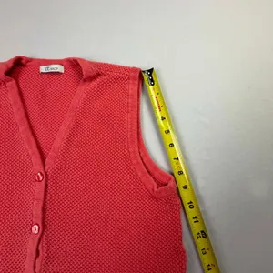 The Tog Shop Red Button Front Knit Sweater Vest thumbnail 8