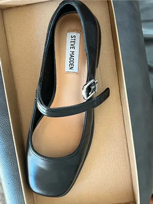 Steve Madden Black Mary Jane Flats with Strap thumbnail 4