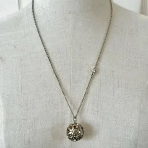 Guess flower ball rhinestone pendant necklace thumbnail 1