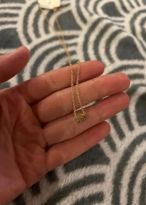 Tiny heart necklace gold tone jewlery fashion jewlery thumbnail 1