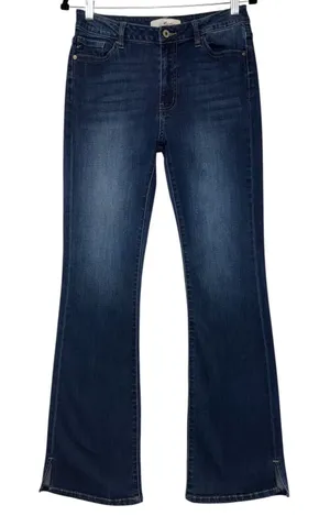 KanCan‎ High Rise Flare Jeans Dark Wash Side Slit Size 9/28 KC90001D thumbnail 1